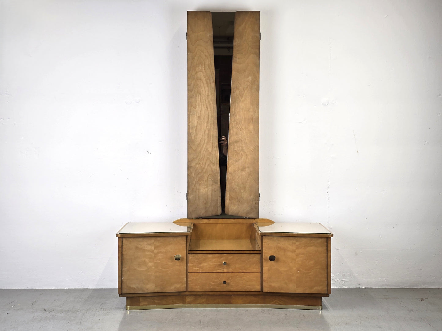 MID CENTURY SPIEGELKOMMODE kommode Schminktisch spiegel garderobe flur vintage