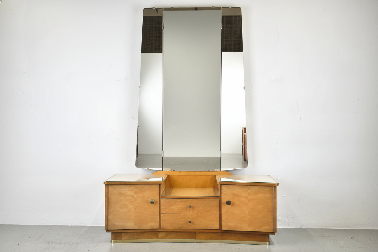 MID CENTURY SPIEGELKOMMODE kommode Schminktisch spiegel garderobe flur vintage
