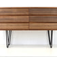 MID CENTURY SIDEBOARD nussbaum holz kommode schubladen tv board