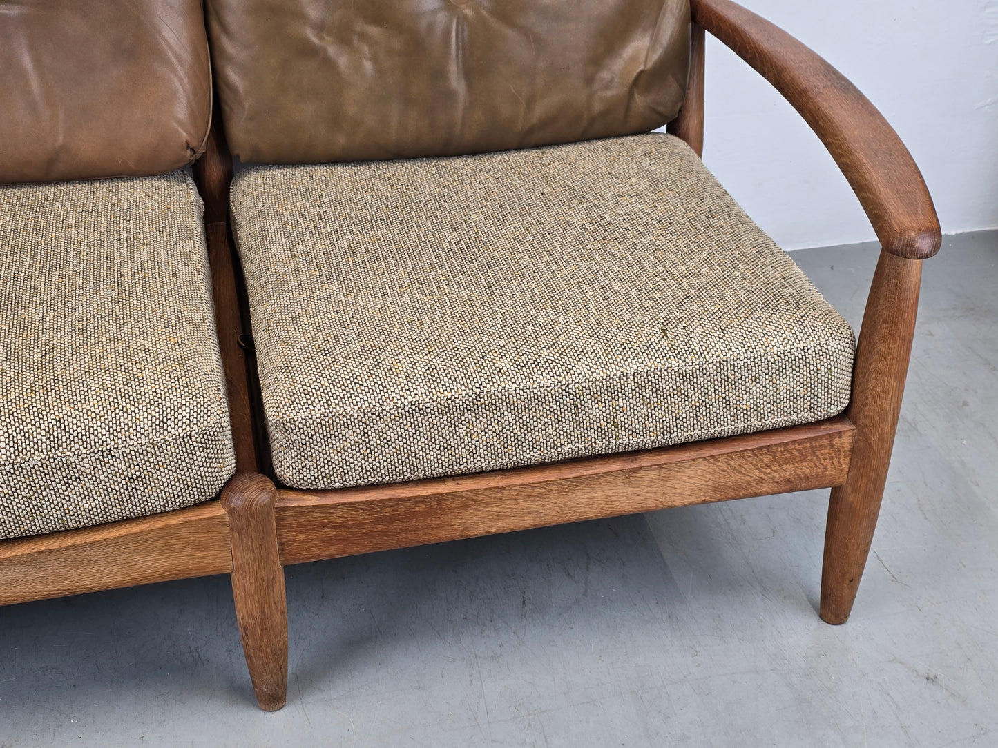 DANISH TEAK SOFA vintage couch holz mid century sessel tv wohnzimmer