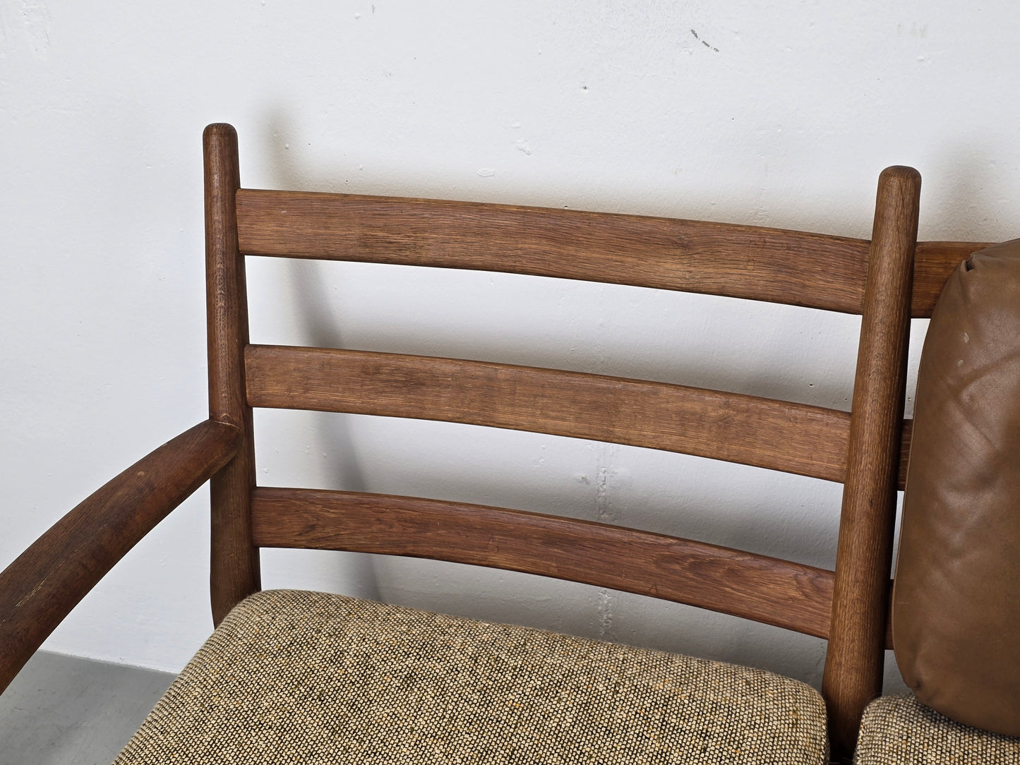 DANISH TEAK SOFA vintage couch holz mid century sessel tv wohnzimmer