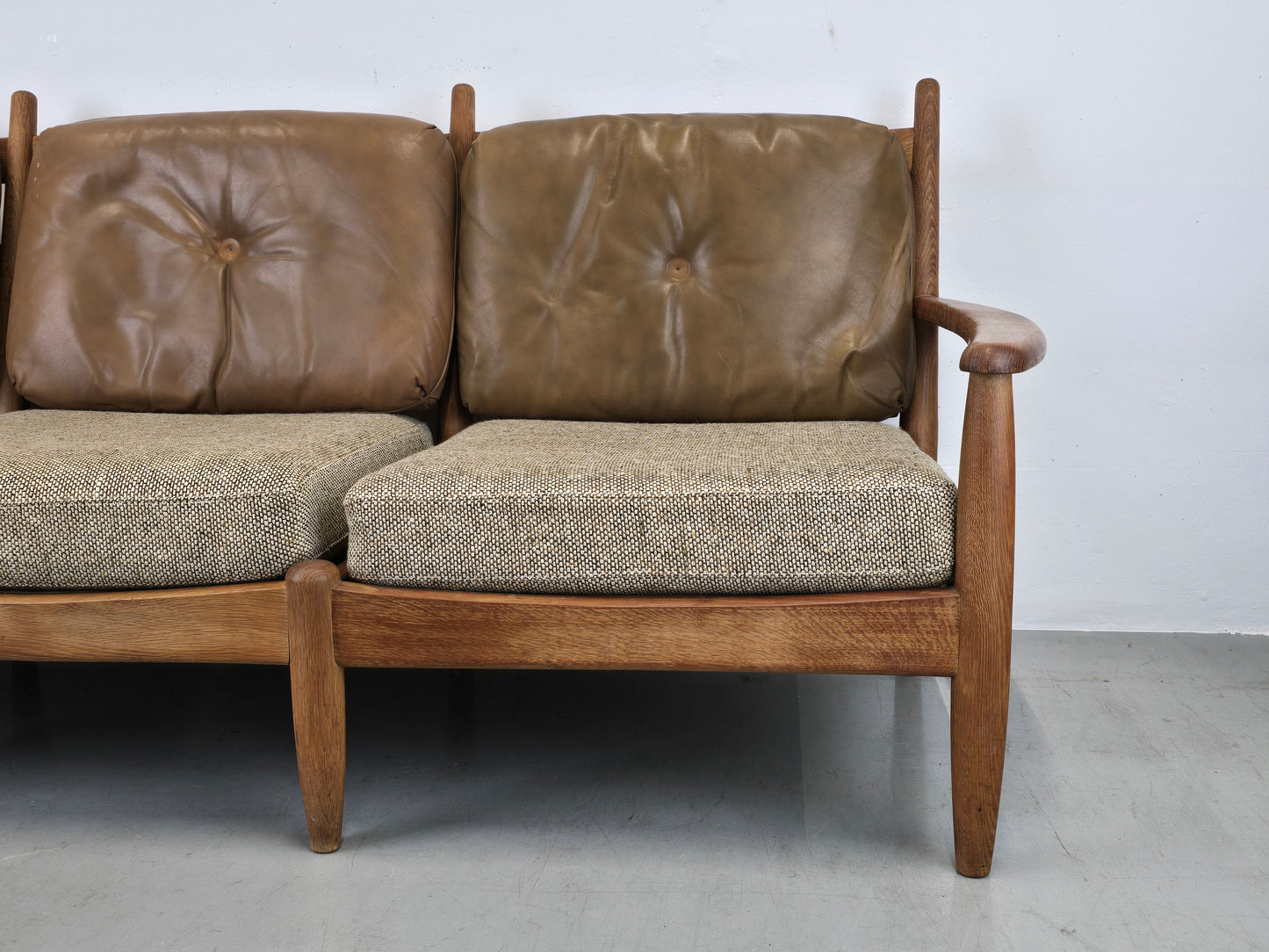 DANISH TEAK SOFA vintage couch holz mid century sessel tv wohnzimmer