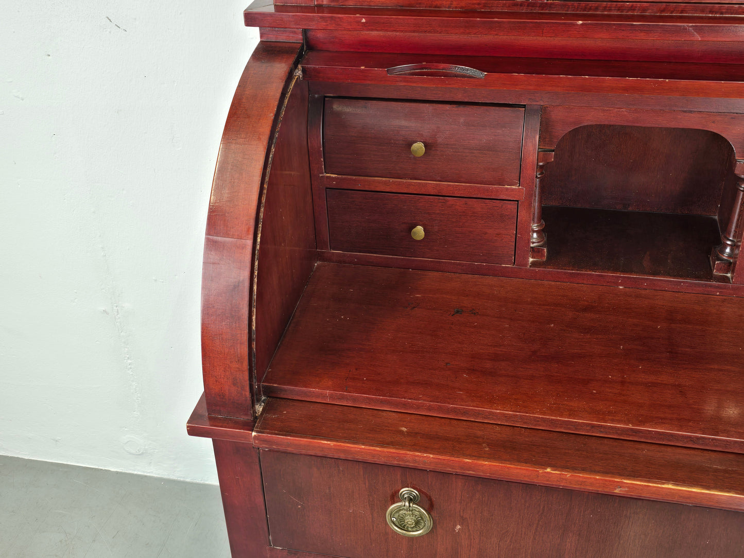 VINTAGER SEKRETÄR kommode schreibtisch mahagoni holz minibar