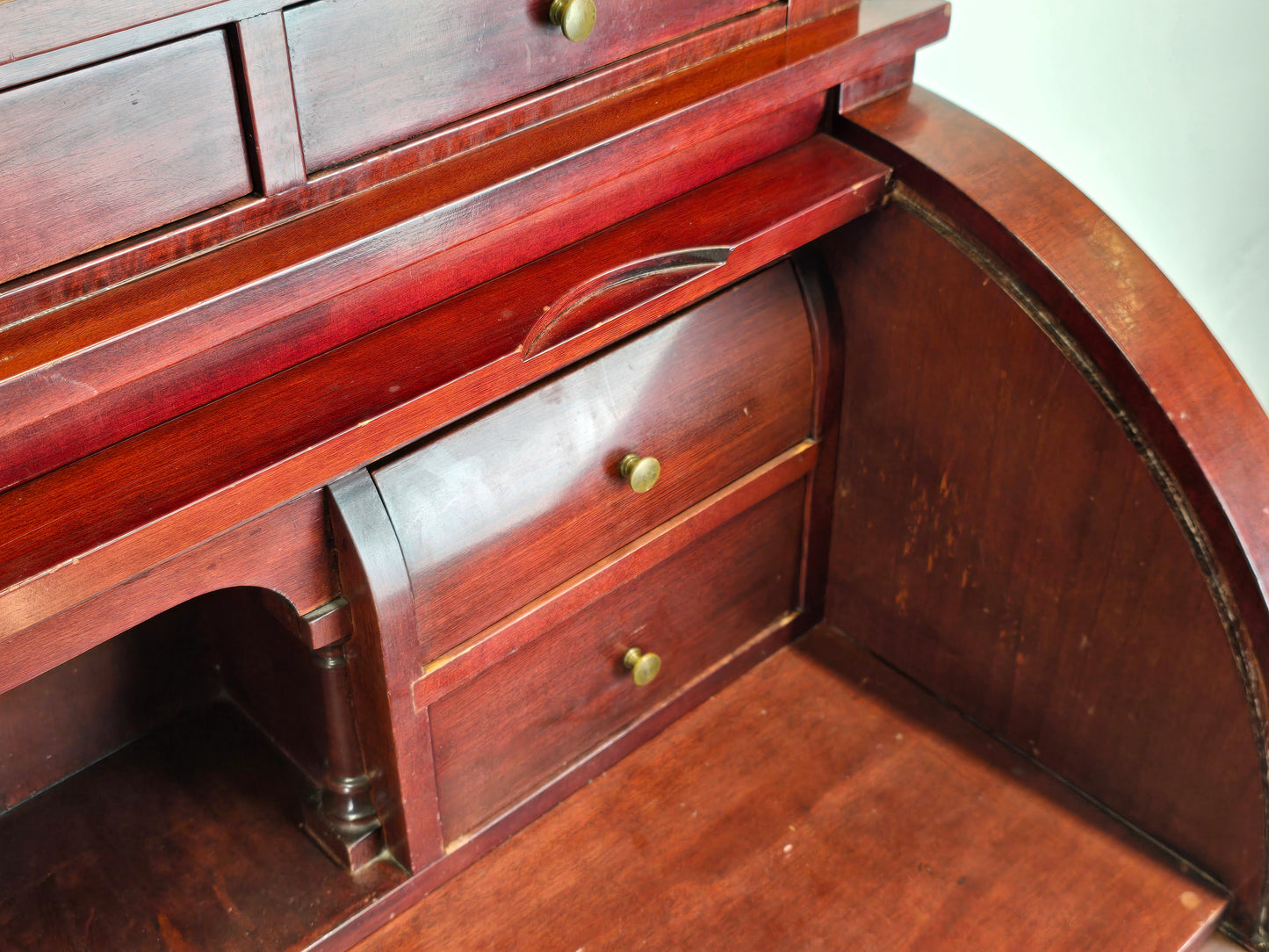 VINTAGER SEKRETÄR kommode schreibtisch mahagoni holz minibar