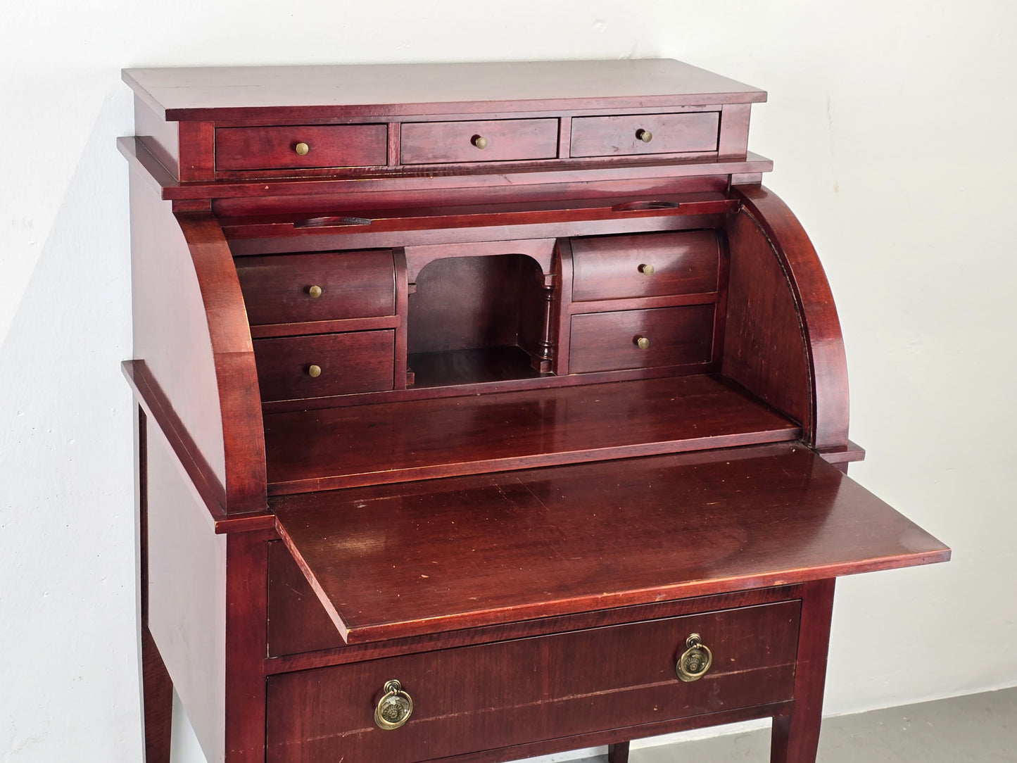 VINTAGER SEKRETÄR kommode schreibtisch mahagoni holz minibar