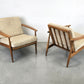 MID CENUTRY SESSEL vintage tv armchair holz 1960er Jahre knoll antimott