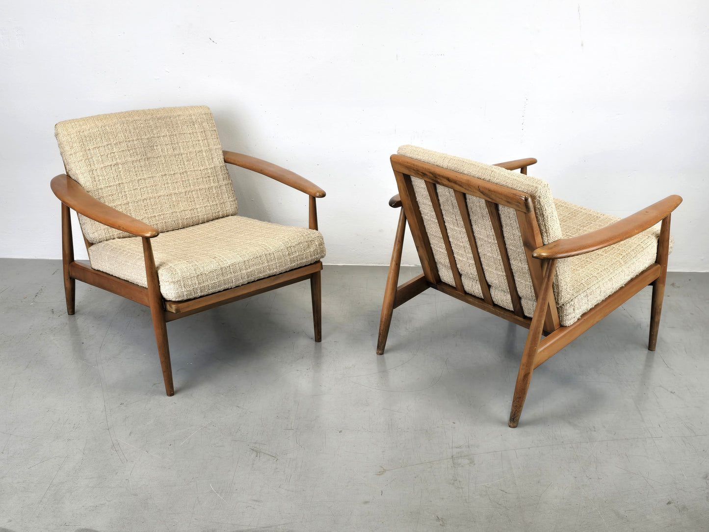 MID CENUTRY SESSEL vintage tv armchair holz 1960er Jahre knoll antimott