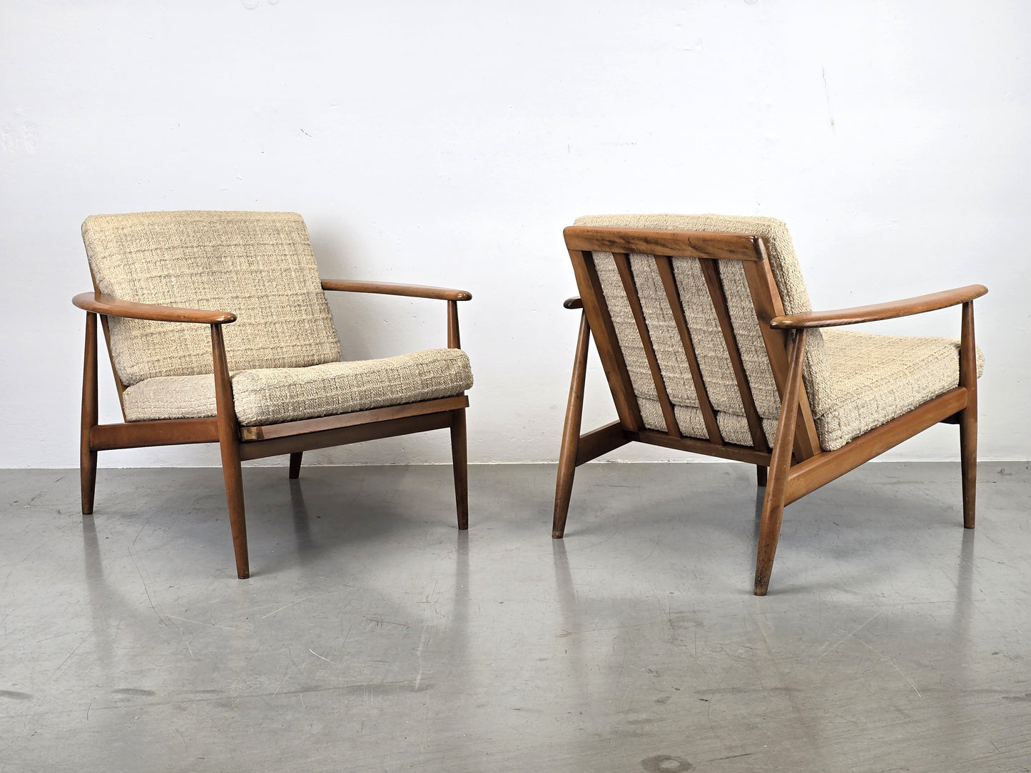 MID CENUTRY SESSEL vintage tv armchair holz 1960er Jahre knoll antimott