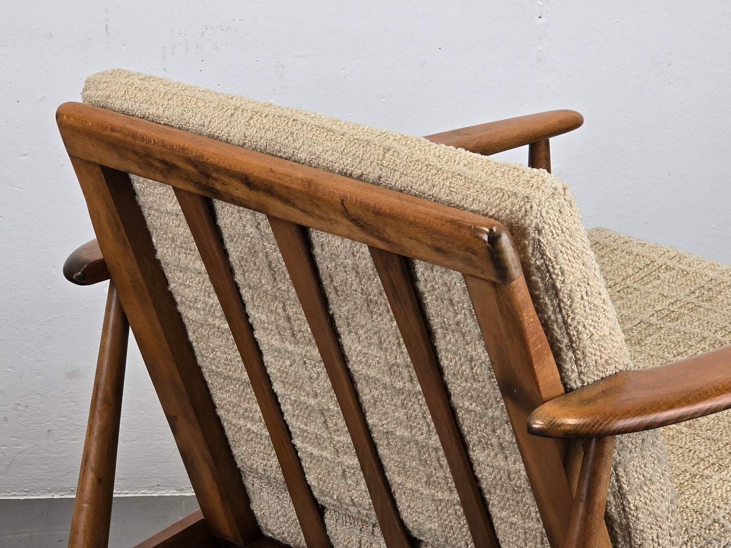 MID CENUTRY SESSEL vintage tv armchair holz 1960er Jahre knoll antimott