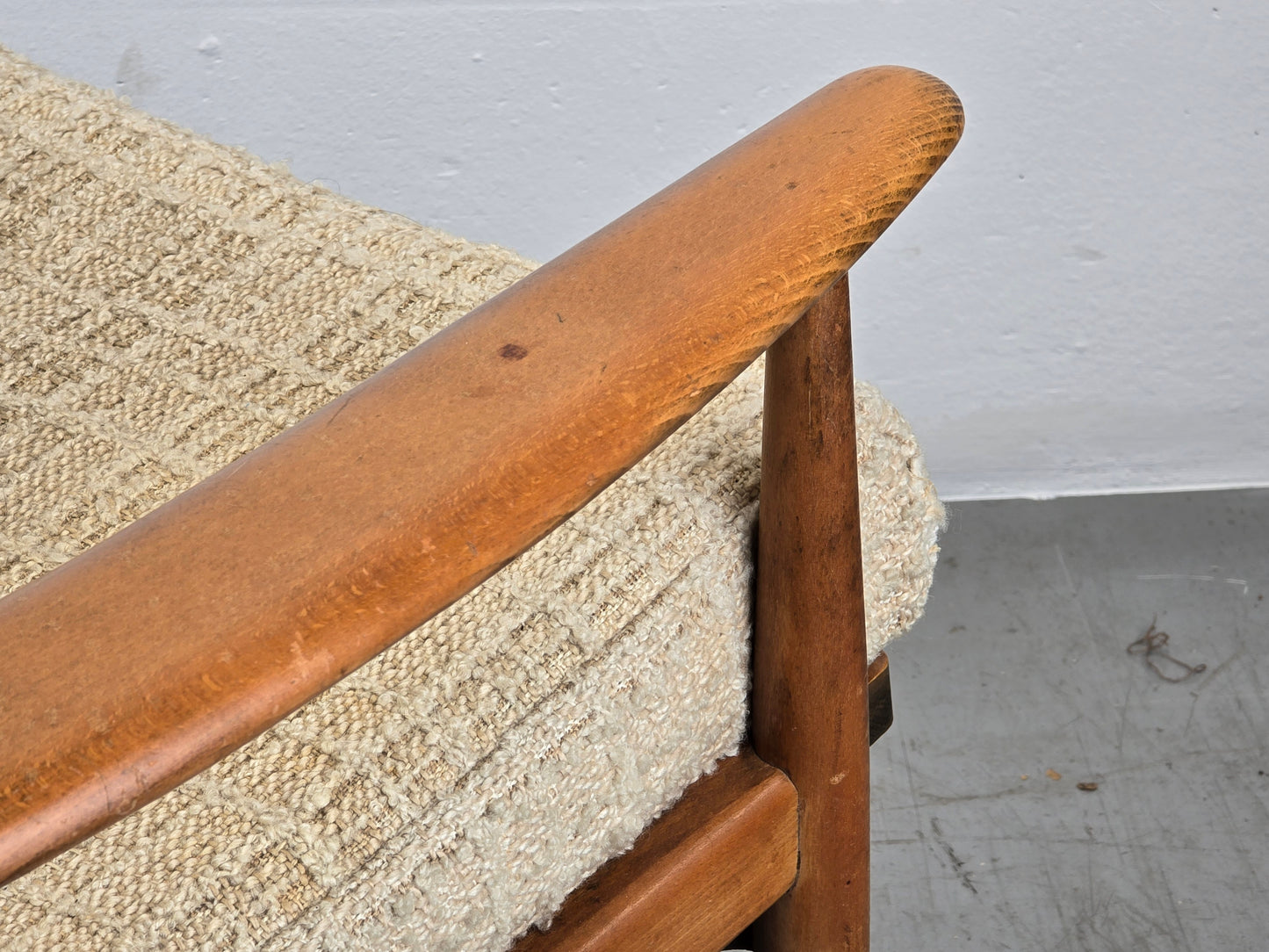 MID CENUTRY SESSEL vintage tv armchair holz 1960er Jahre knoll antimott