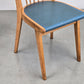 VINTAGE STUHL stühle küche 1950er Jahre holz retro ddr blau esstisch
