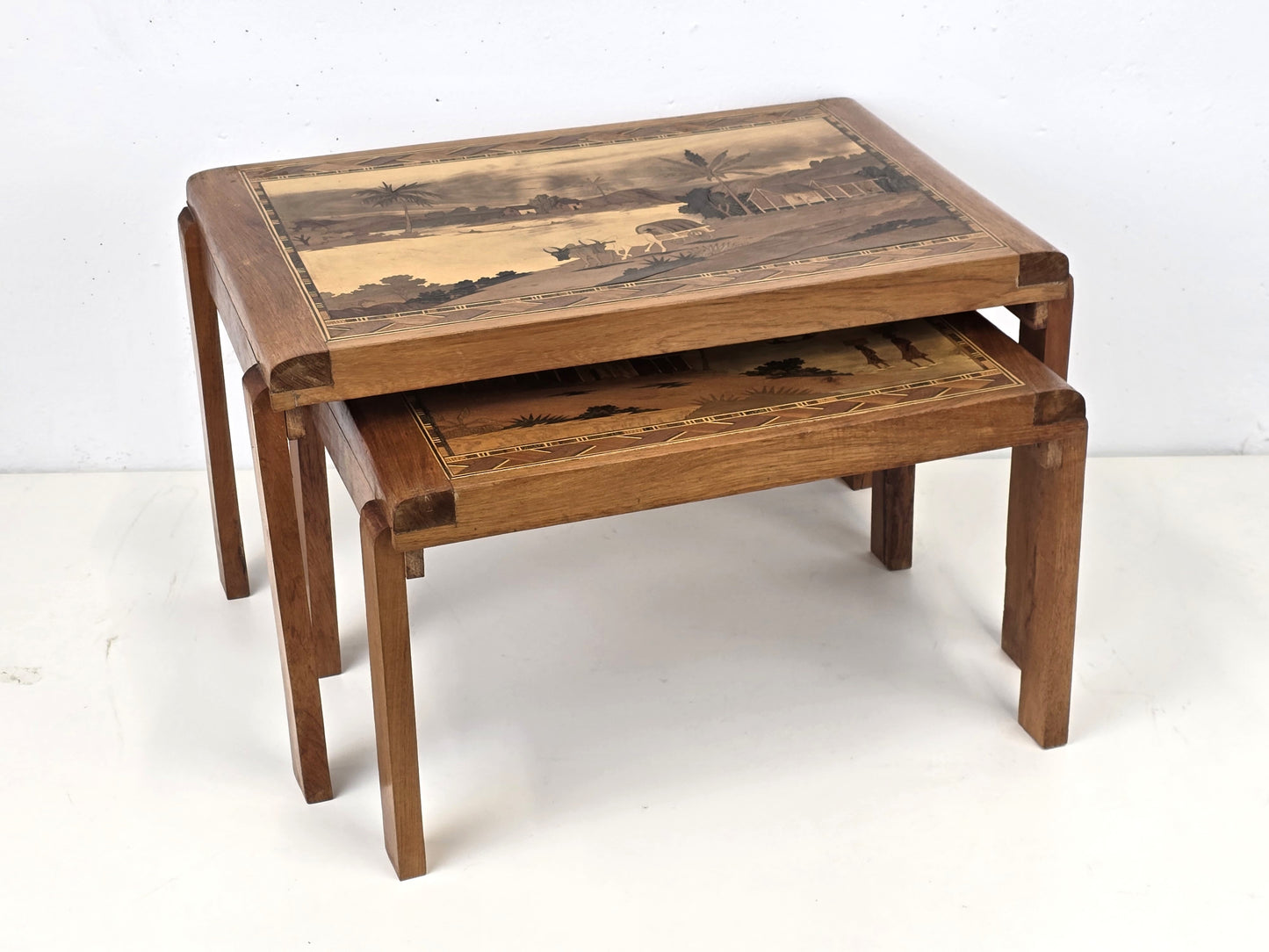 ART DECO SATZTISCHE couchtisch beisteltisch antik Madagaskar vintage tisch