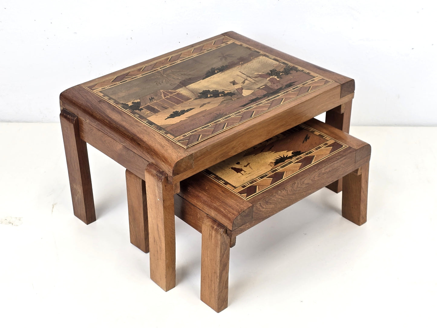 ART DECO SATZTISCHE couchtisch beisteltisch antik Madagaskar vintage tisch