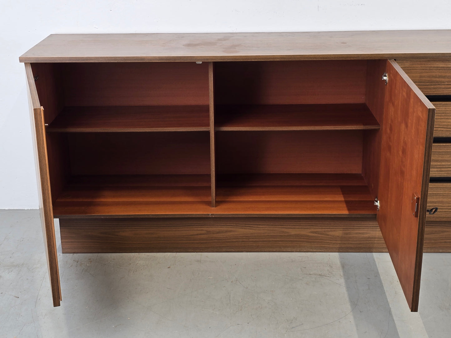 VINTAGE SIDEBOARD kommode tv resopal board ddr retro 1960er braun