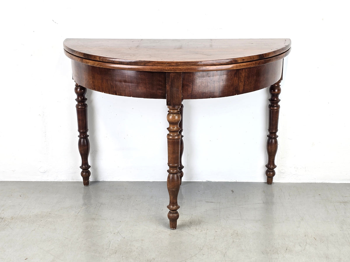 DEMI-LUNE TISCH beistelltisch nussbaum holz antik esstisch küche biedermeier