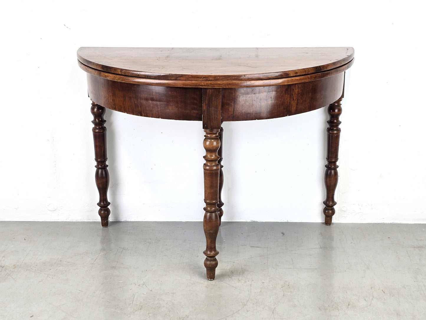 DEMI-LUNE TISCH beistelltisch nussbaum holz antik esstisch küche biedermeier