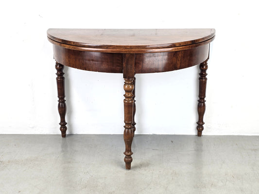 DEMI-LUNE TISCH beistelltisch nussbaum holz antik esstisch küche biedermeier