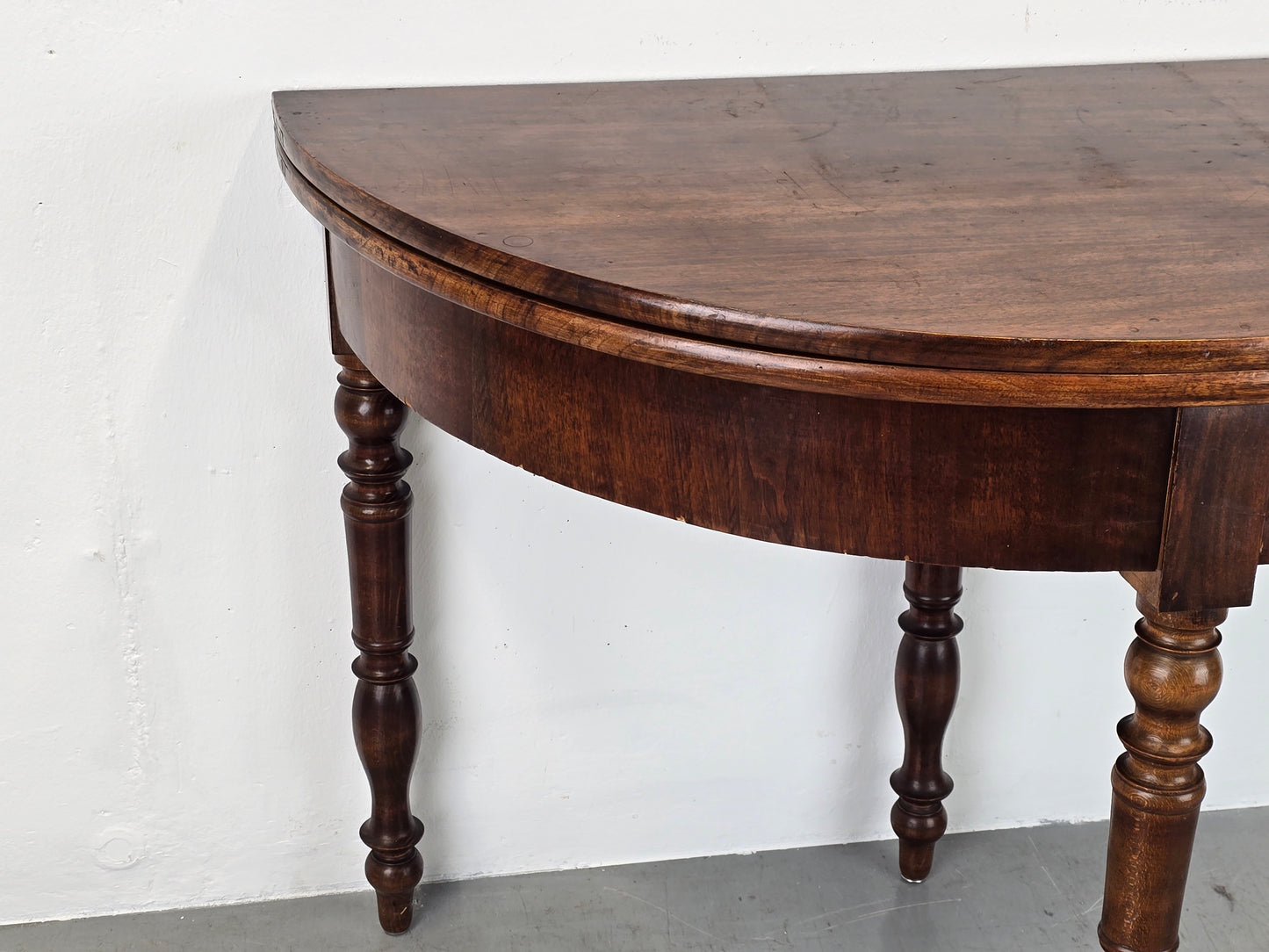 DEMI-LUNE TISCH beistelltisch nussbaum holz antik esstisch küche biedermeier