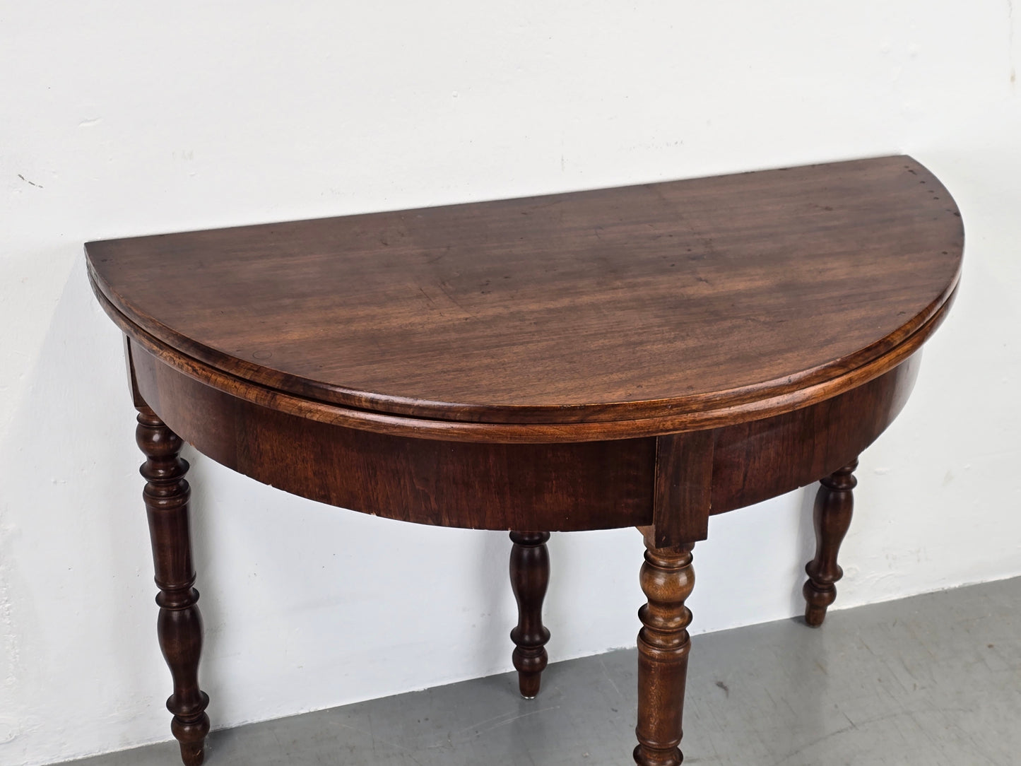 DEMI-LUNE TISCH beistelltisch nussbaum holz antik esstisch küche biedermeier