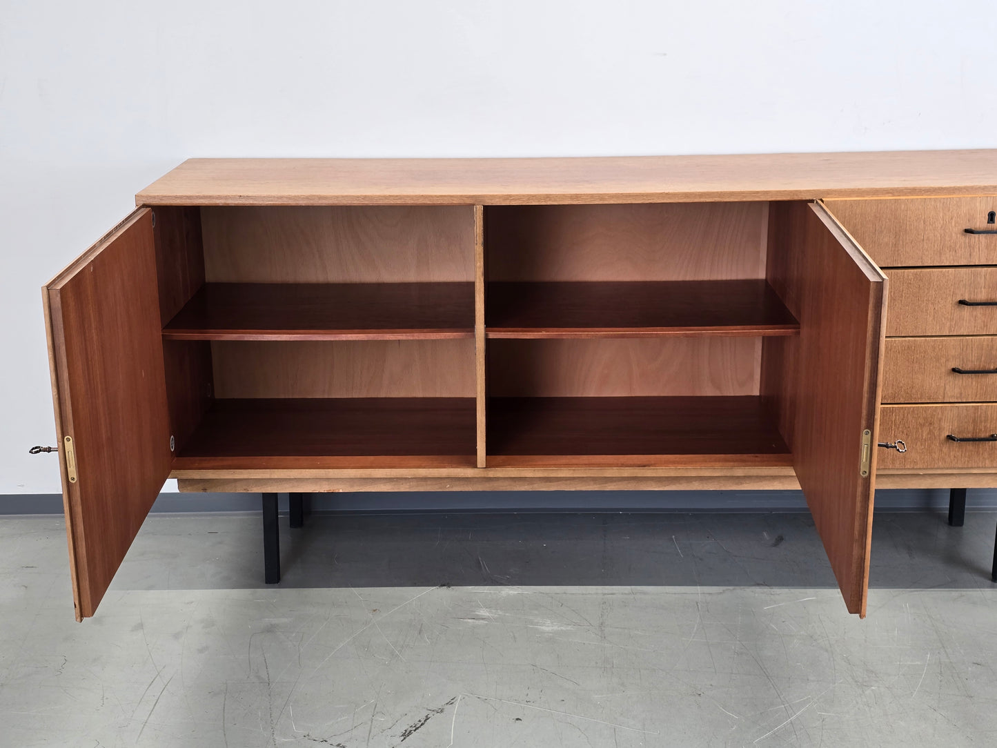 VINTAGE TEAK SIDEBOARD kommode tv board holz mid century