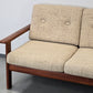 KNOLL ANTIMOTT TEAK SOFA holz couch L ecksofa beige vintage wolle couchtisch
