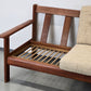 KNOLL ANTIMOTT TEAK SOFA holz couch L ecksofa beige vintage wolle couchtisch