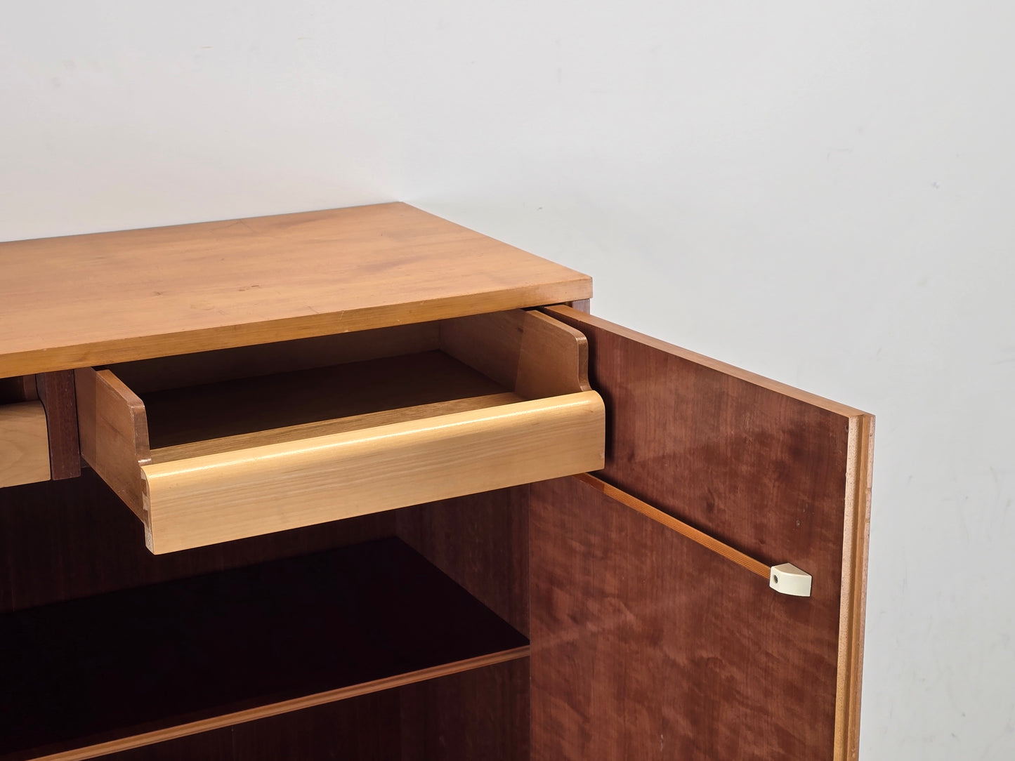 VINTAGE KOMMODE kleiderkommode schrank retro kirscholz 1960er mid century