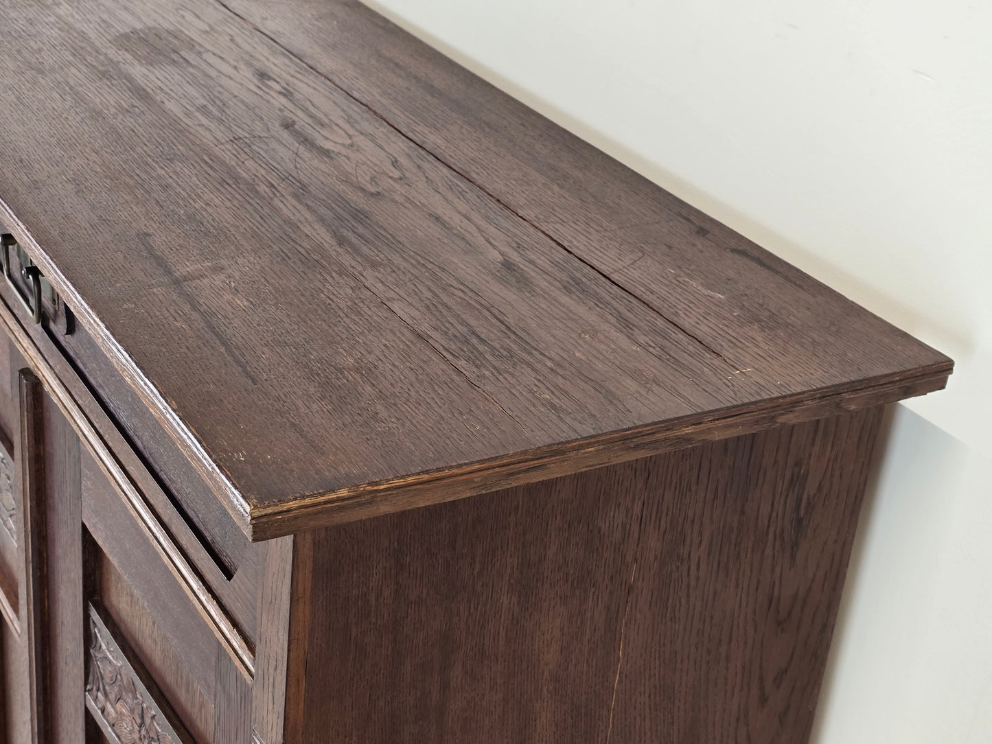 JUGENSTIL VERTIKO kommode schuhschrank antik holz eiche 1900