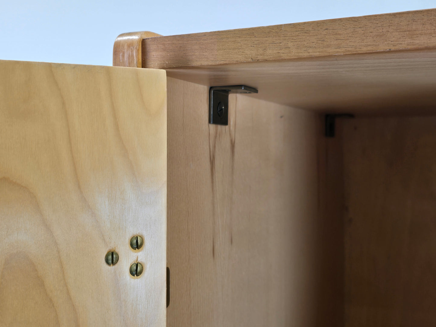 ARNO LAMBRECHT KLEIDERSCHRANK schrank holz birke vintage mid century retro wk möbel