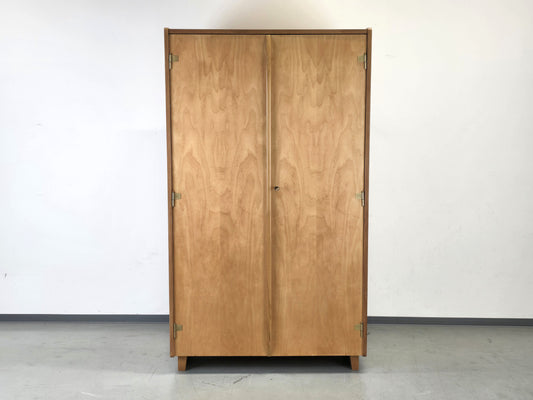 ARNO LAMBRECHT KLEIDERSCHRANK schrank holz birke vintage mid century retro wk möbel