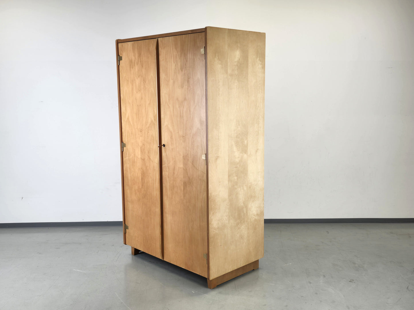 ARNO LAMBRECHT KLEIDERSCHRANK schrank holz birke vintage mid century retro wk möbel