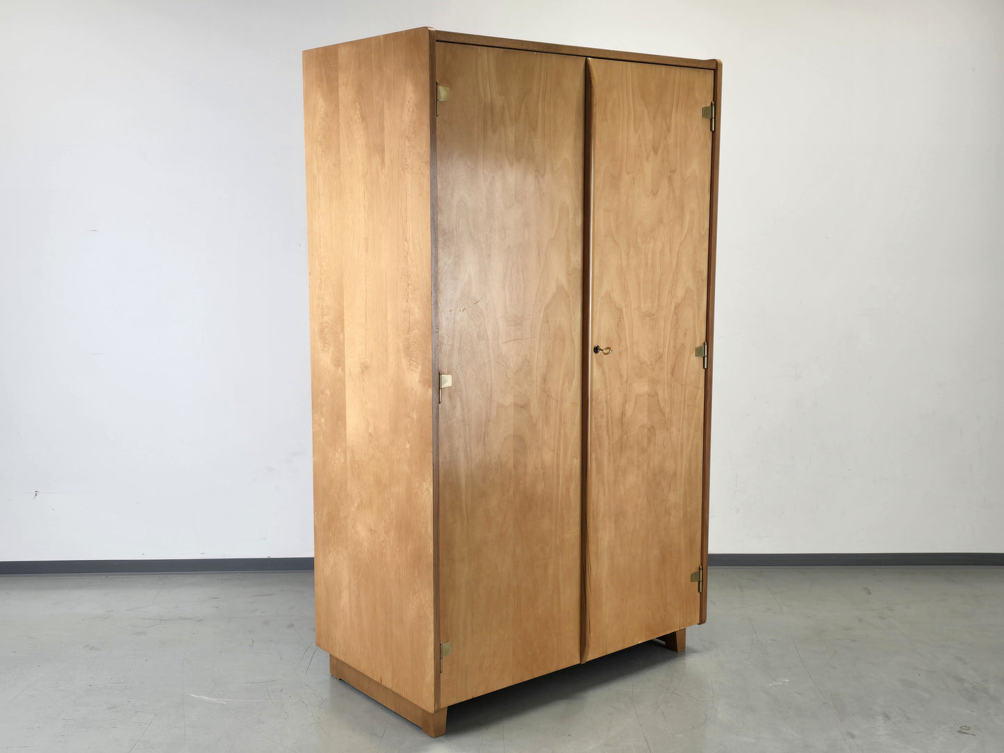 ARNO LAMBRECHT KLEIDERSCHRANK schrank holz birke vintage mid century retro wk möbel