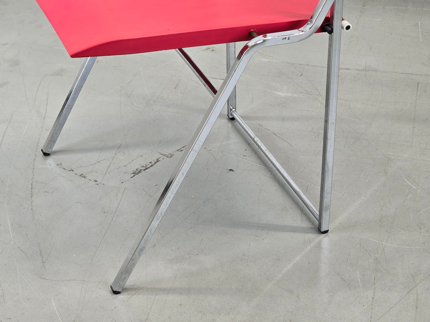 DESIGNER KLAPPSTUHL rot Giandomenico Belotti chrom alias italy stuhl