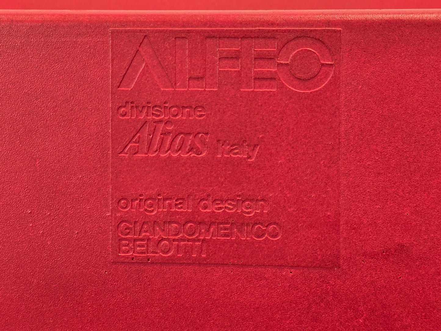 DESIGNER KLAPPSTUHL rot Giandomenico Belotti chrom alias italy stuhl