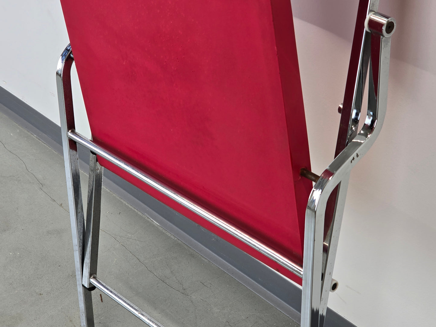 DESIGNER KLAPPSTUHL rot Giandomenico Belotti chrom alias italy stuhl