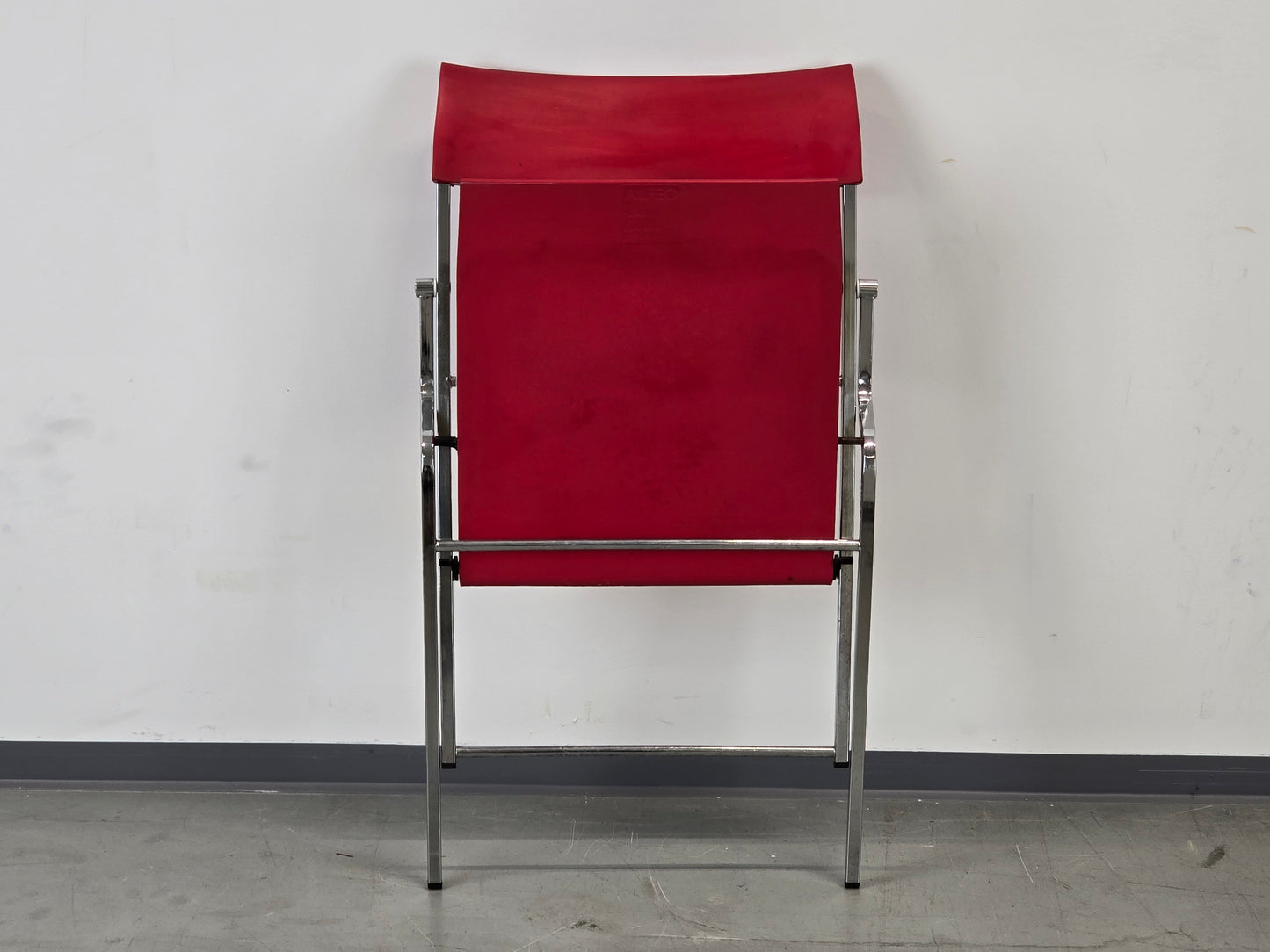 DESIGNER KLAPPSTUHL rot Giandomenico Belotti chrom alias italy stuhl