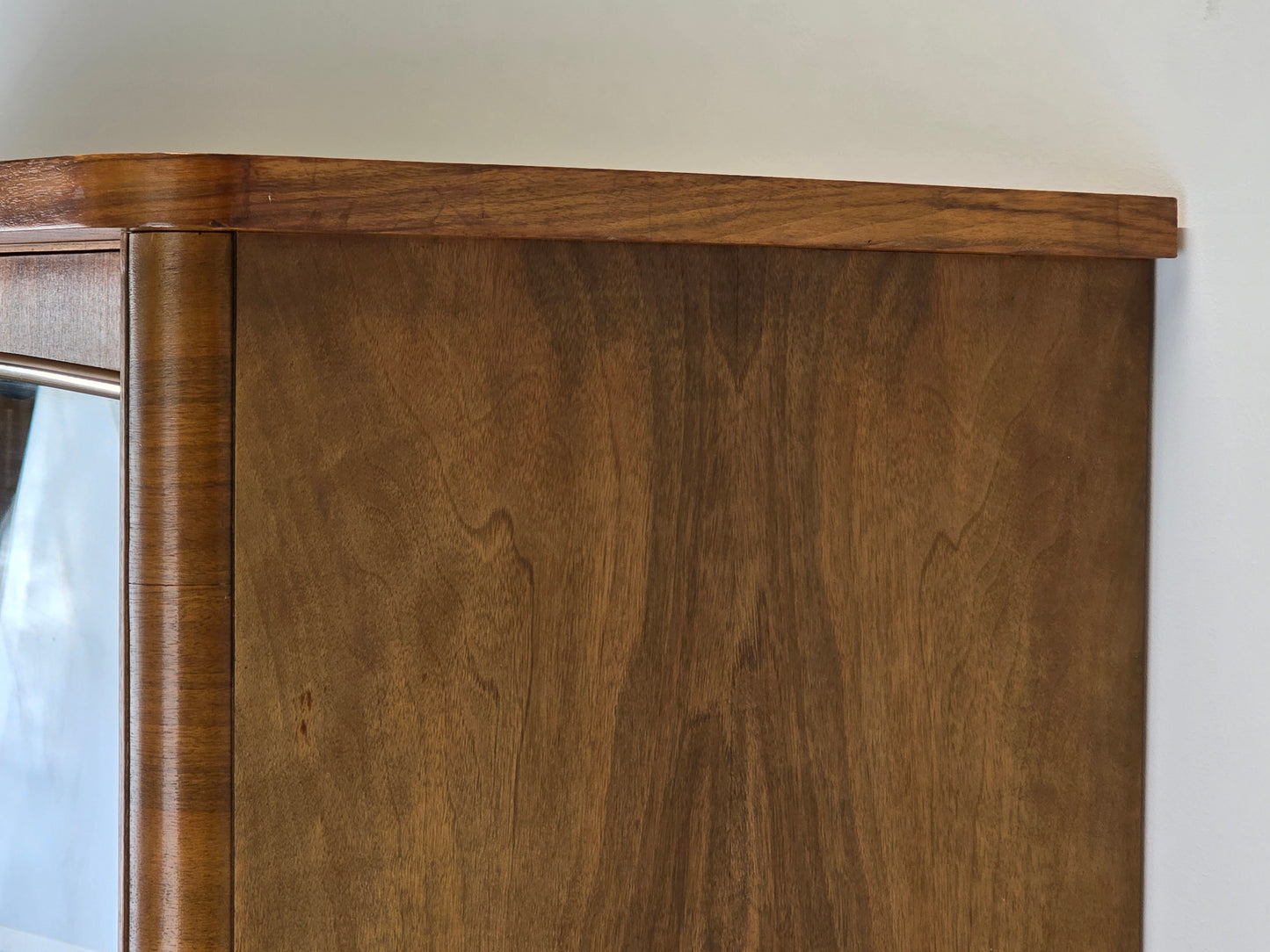 1960ER JAHRE SCHRANK nussbaum holz kleiderschrank vitrine vintage mid century