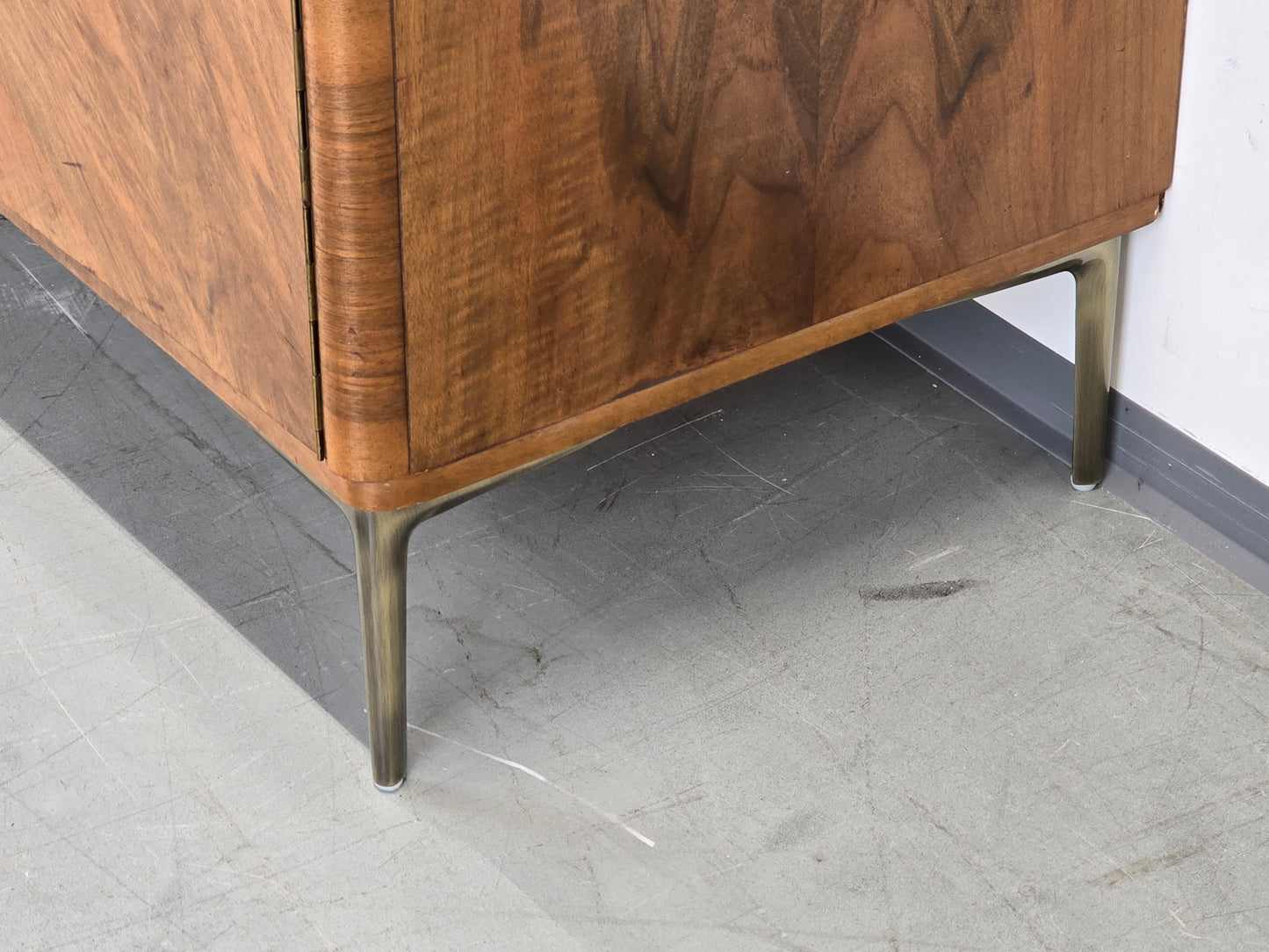 1960ER JAHRE SCHRANK nussbaum holz kleiderschrank vitrine vintage mid century