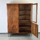 1960ER JAHRE SCHRANK nussbaum holz kleiderschrank vitrine vintage mid century