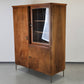 1960ER JAHRE SCHRANK nussbaum holz kleiderschrank vitrine vintage mid century
