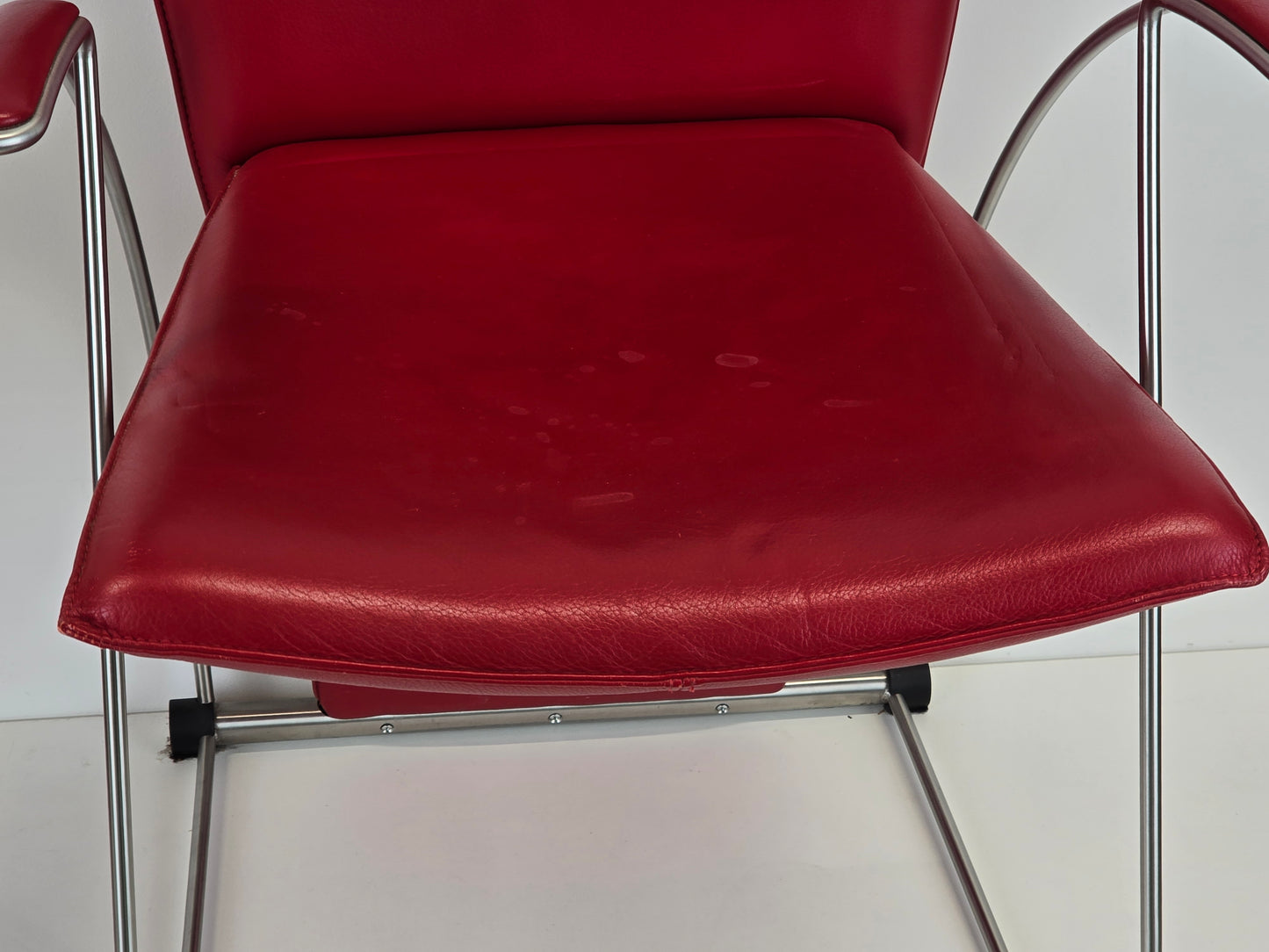 ZUMSTEG STUHL stühle rot metall designer schweiz vintage