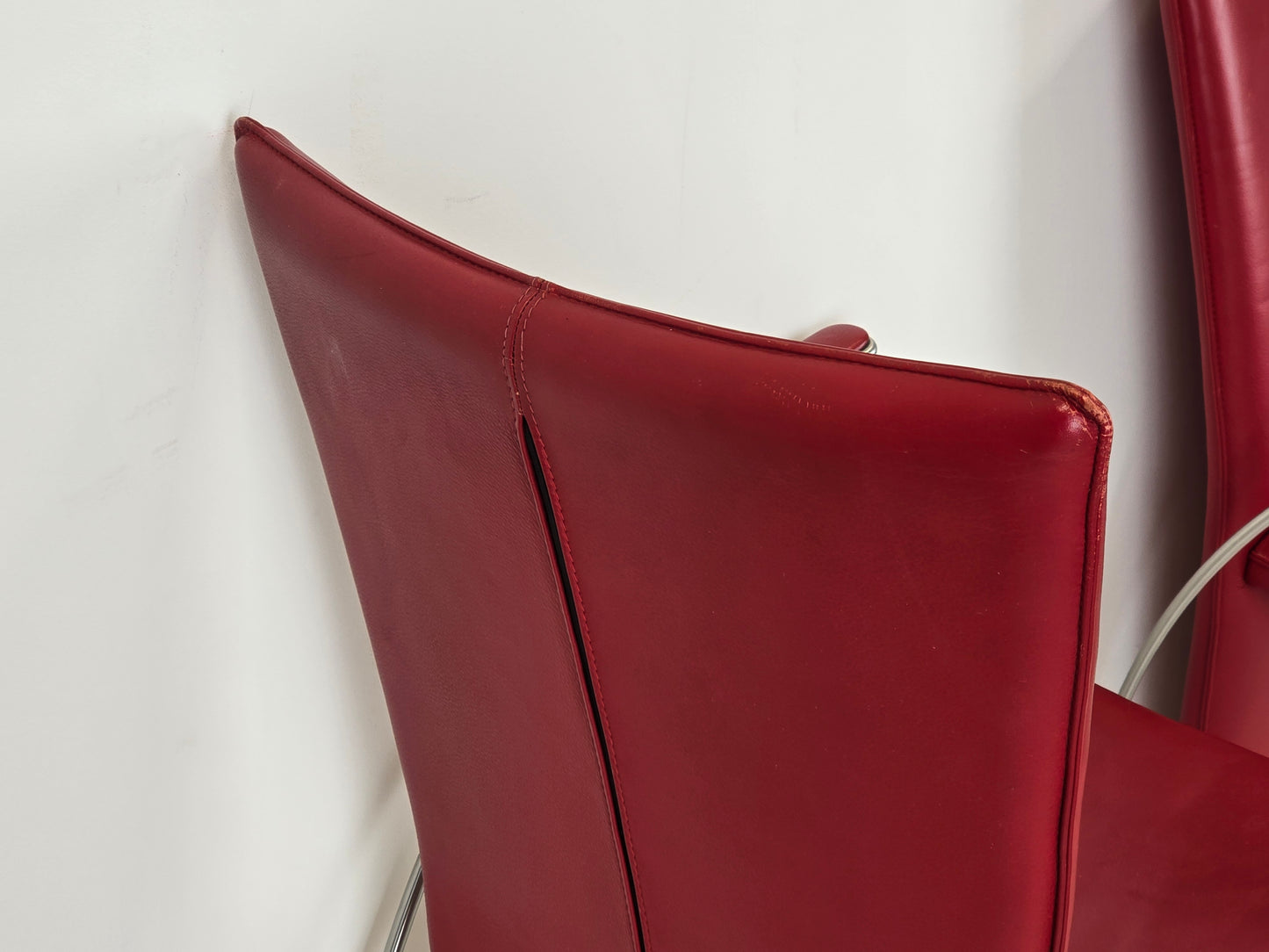 ZUMSTEG STUHL stühle rot metall designer schweiz vintage