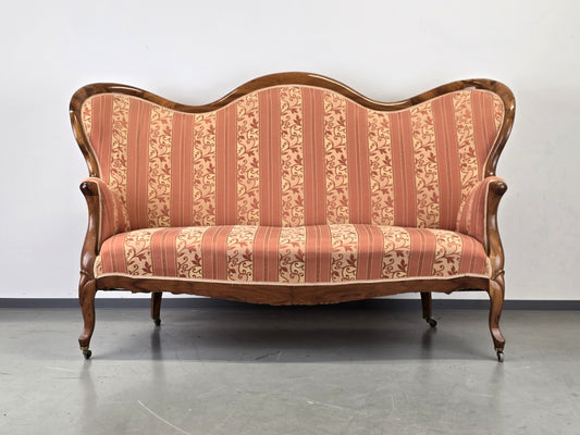 BIEDERMEIER SOFA nussbaum holz couch 2sitzer antik vintage