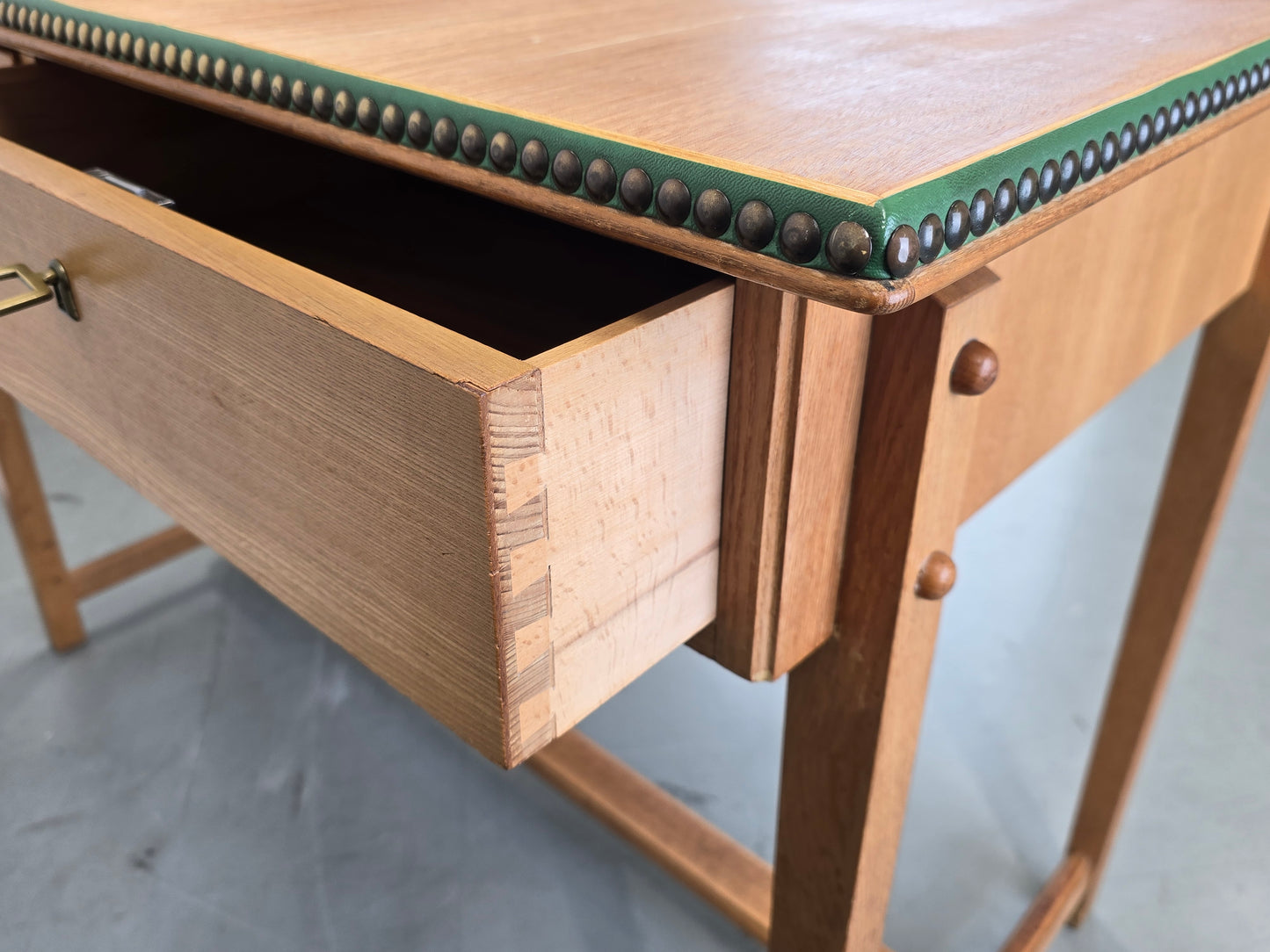 BAUHAUS TISCH schreibtisch esstisch holz vintage mid century schubladen