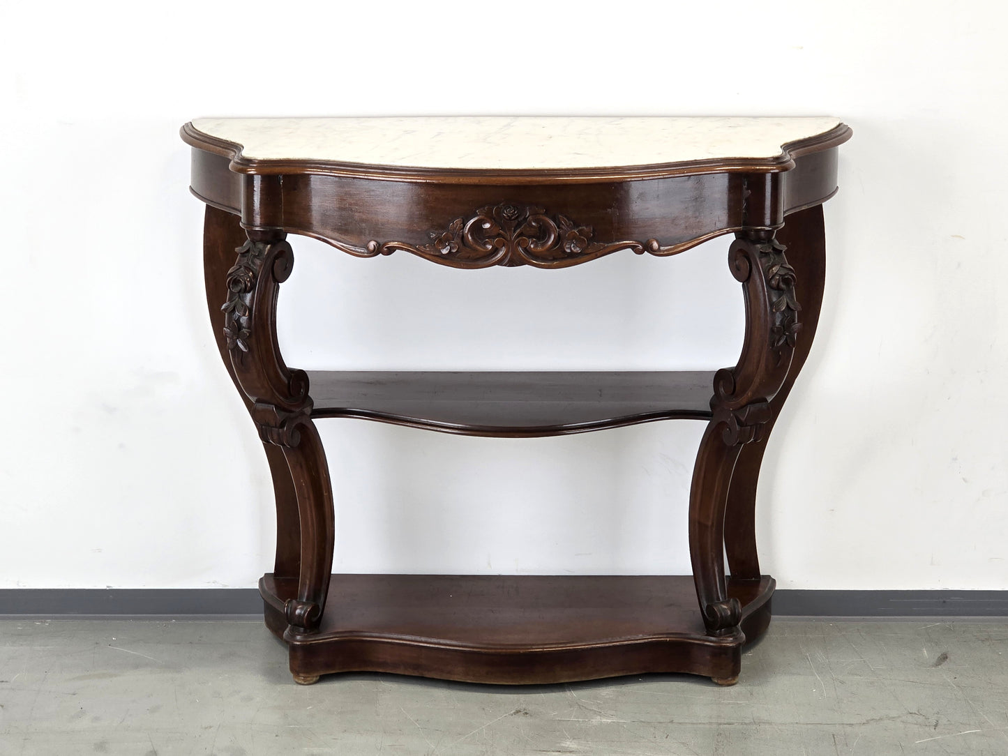 ANTIK KONSOLENTISCH marmor stein tisch beistelltisch vintage mahagoni französisch kommode flur eingang