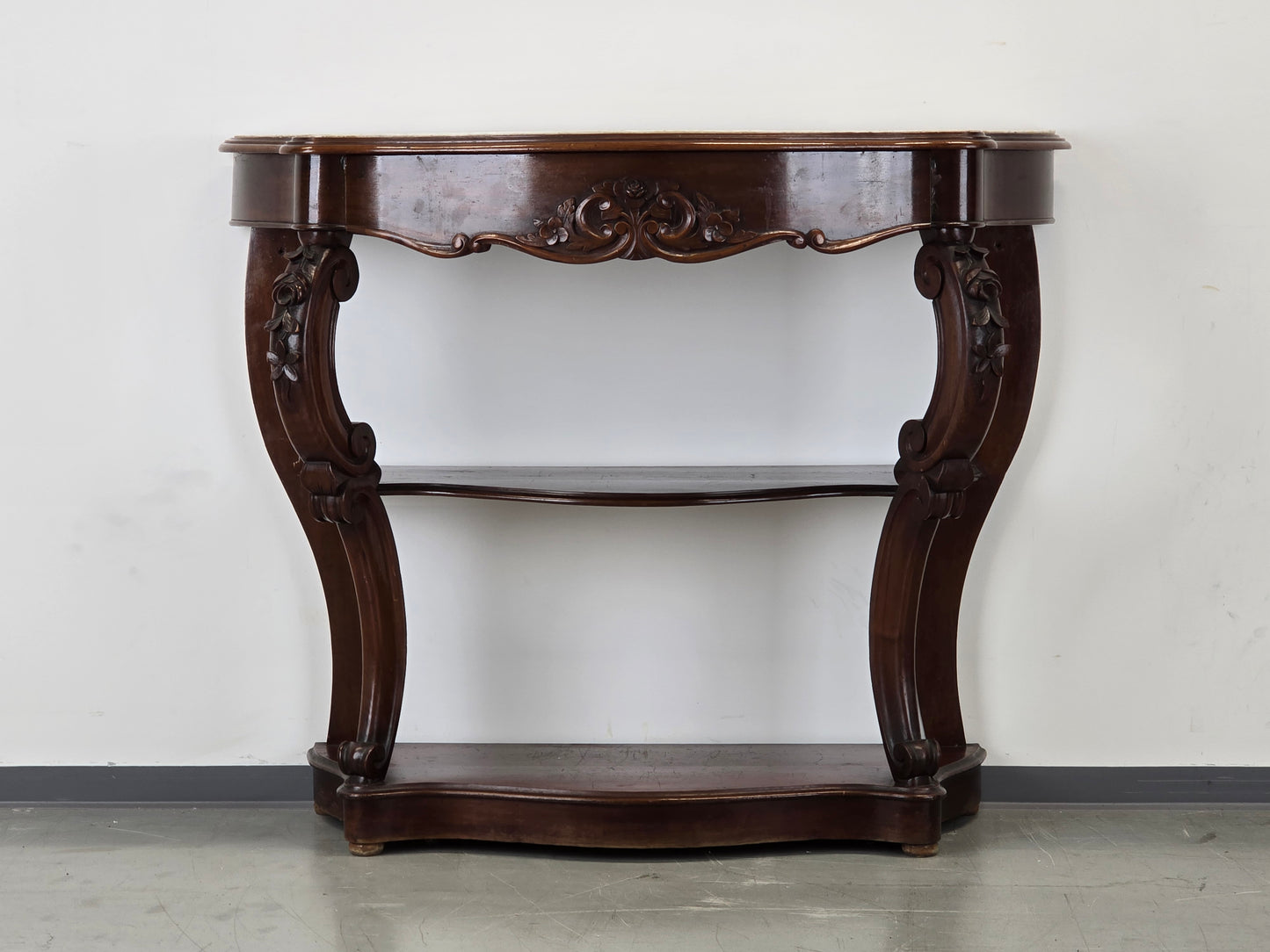 ANTIK KONSOLENTISCH marmor stein tisch beistelltisch vintage mahagoni französisch kommode flur eingang