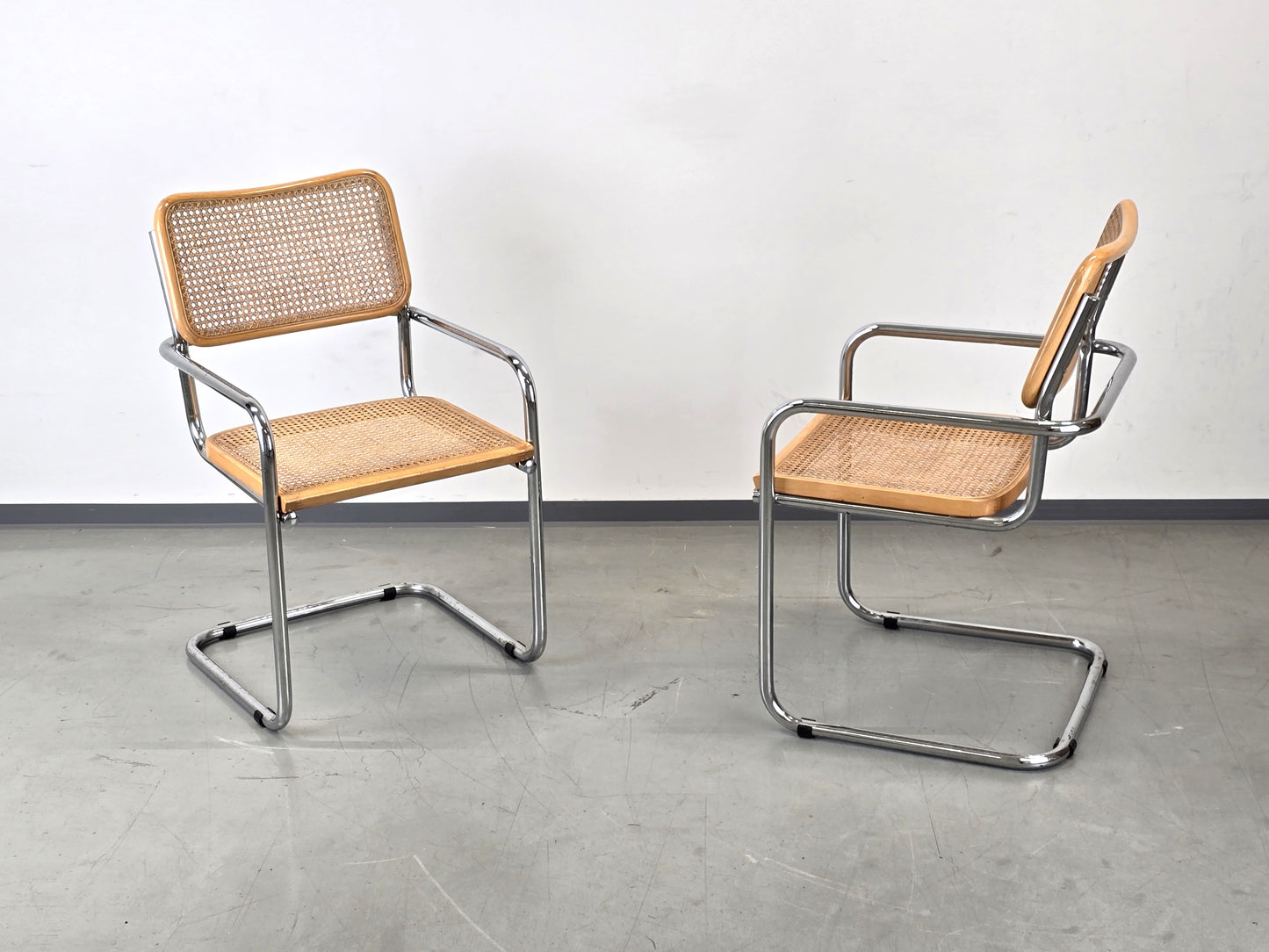 VINTAGE Freischwinger Stühle stuhl 60 Geflecht Bauhaus esszimmer marcel breuer mid century küche esstisch