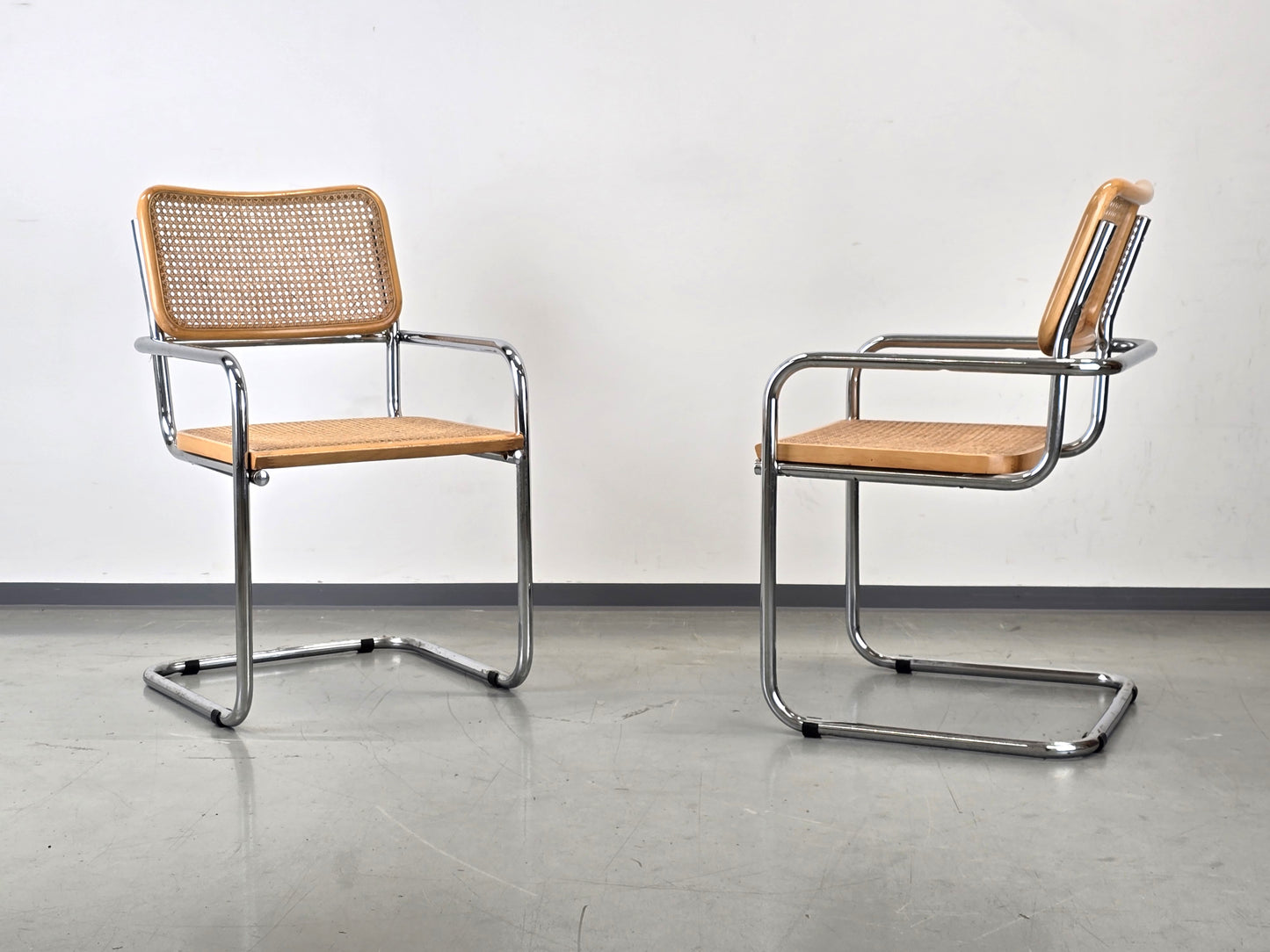 VINTAGE Freischwinger Stühle stuhl 60 Geflecht Bauhaus esszimmer marcel breuer mid century küche esstisch