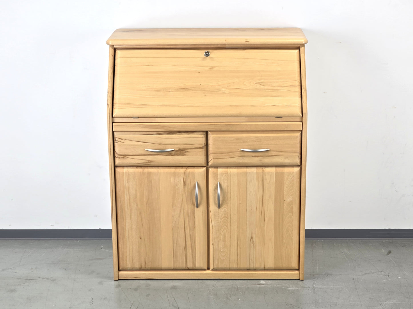 KERNBUCHE SEKRETÄR holz massiv Schreibtisch Kommode vollholz büro