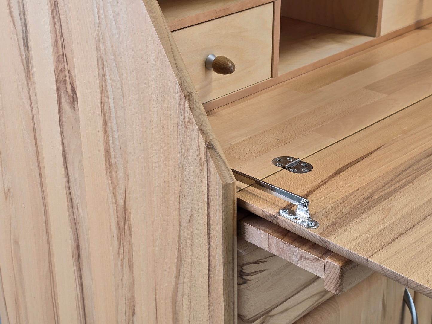 KERNBUCHE SEKRETÄR holz massiv Schreibtisch Kommode vollholz büro